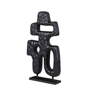 Chiseled Silhouette - Small Sculpture - Black