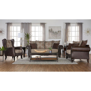 Brookridge - Wingback Accent Club Chair - Brown