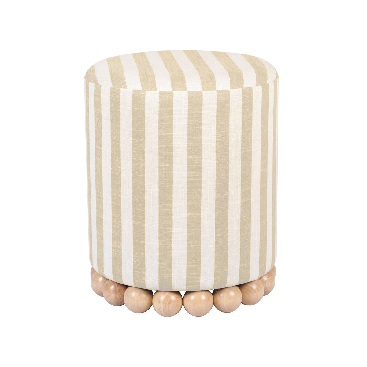 Dex - Striped Linen Ottoman - R&R Furniture Gallery (Fountain Valley, CA)