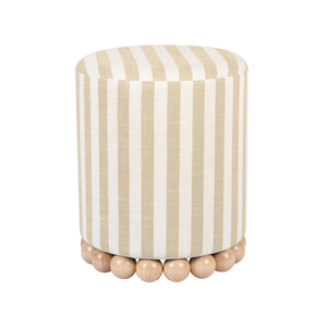 Dex - Striped Linen Ottoman - R&R Furniture Gallery (Fountain Valley, CA)