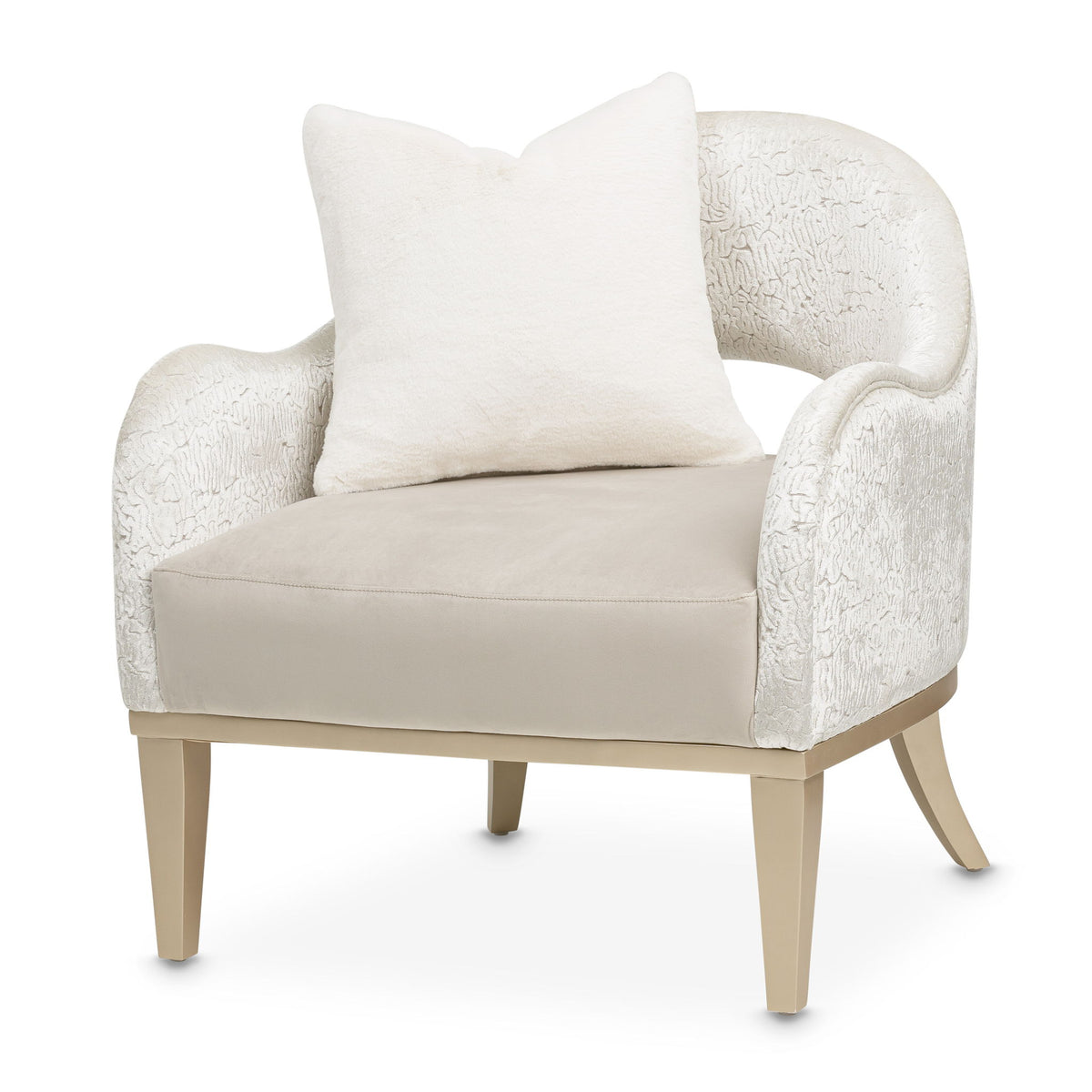 Yvette - Accent Chair - Porcini / Medium Champagne - R&R Furniture Gallery (Fountain Valley, CA)