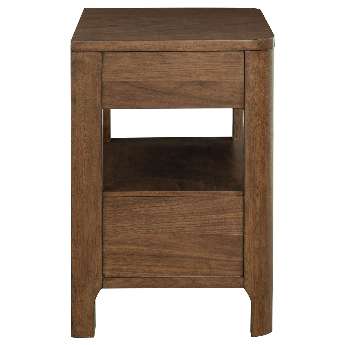 Verona - 2 Drawer Bedside Table With Hidden Storage - Walnut