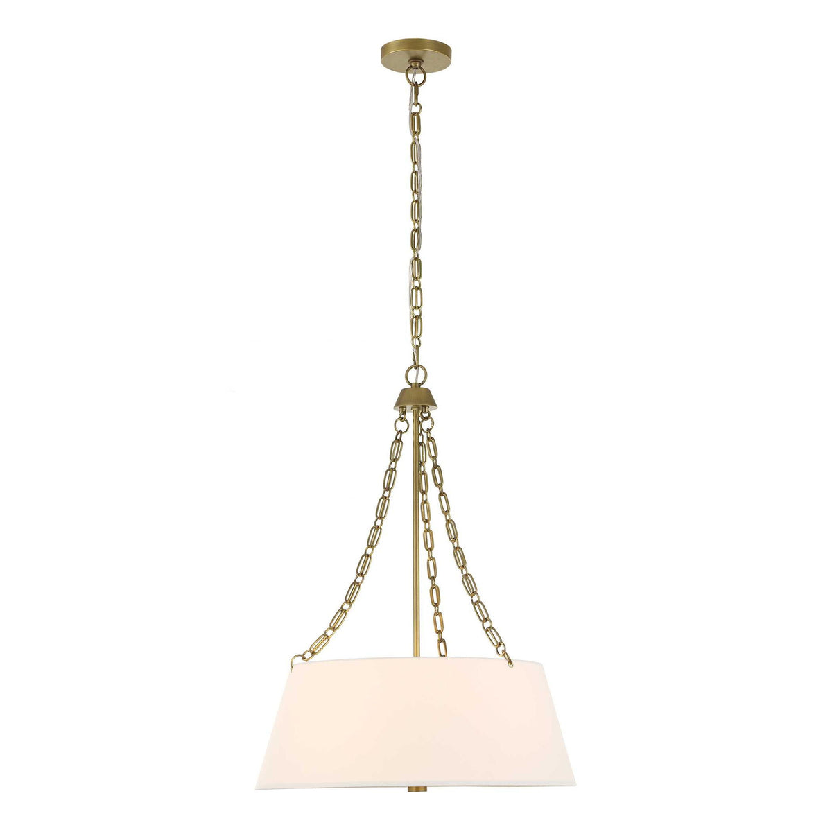 Uttermost Andalucia 4 Light Drum Pendant in gold and white, showcasing elegant drum-shaped pendant lighting with a modern design.