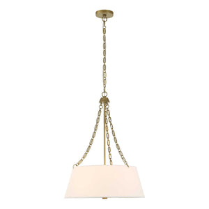 Uttermost Andalucia 4 Light Drum Pendant in gold and white, showcasing elegant drum-shaped pendant lighting with a modern design.