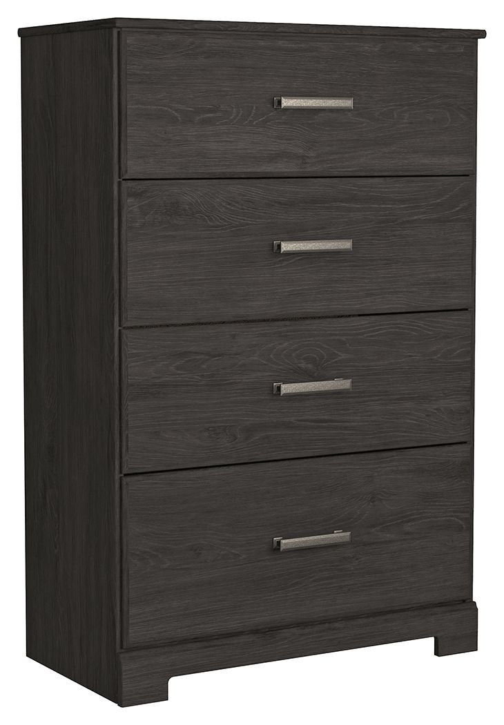 Belachime - Four Drawer Chest - Charcoal - R&R Furniture Gallery (Fountain Valley, CA)