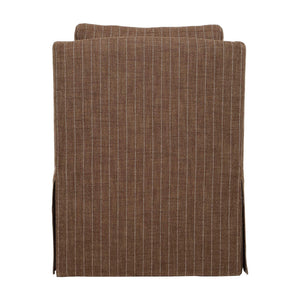 Luisa - Pinstripe Swivel Chair - Brown