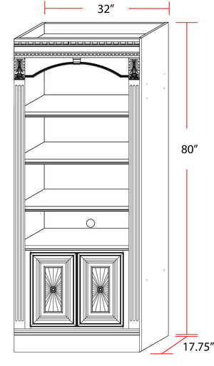 Huntington - Open Top Bookcase