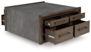 Kallenny - Square Cocktail Table - Brown / Gray - R&R Furniture Gallery (Fountain Valley, CA)