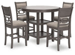 Wrenning - Drm Counter Table Set (Set of 5) - Gray - R&R Furniture Gallery (Fountain Valley, CA)