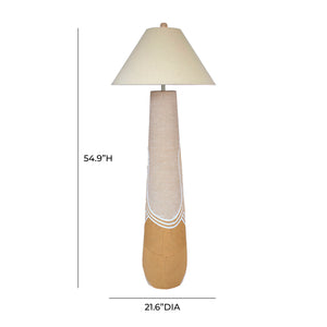 Harlee - Woven Floor Lamp - Natural - R&R Furniture Gallery (Fountain Valley, CA)