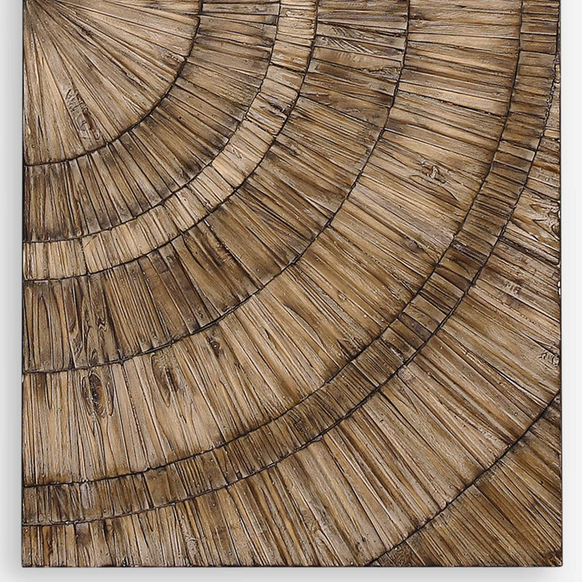 Light brown Lanciano wood wall art by Uttermost, featuring textured geometric wall decor for modern interior design.