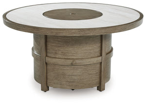 Rainier Ranch - Round Fire Pit Table - Beige - R&R Furniture Gallery (Fountain Valley, CA)
