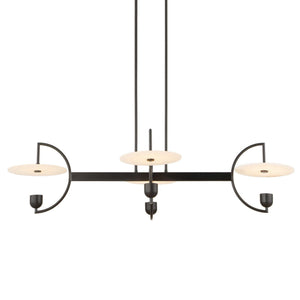 Kyoto - 4 Light Linear LED Chandelier - Black