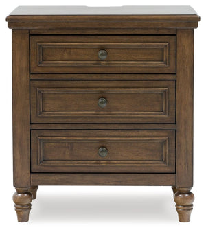 Sturlayne - Three Drawer Night Stand - Brown - R&R Furniture Gallery (Fountain Valley, CA)