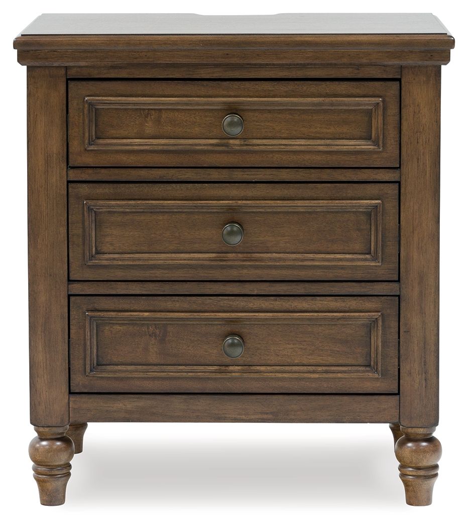 Sturlayne - Three Drawer Night Stand - Brown - R&R Furniture Gallery (Fountain Valley, CA)
