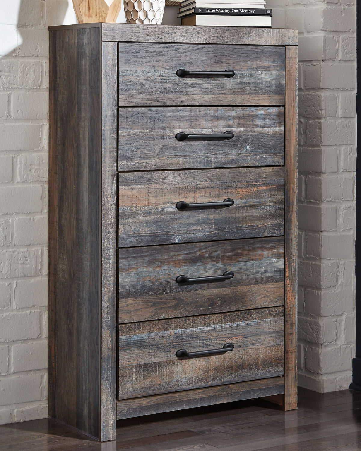 Drystan - Five Drawer Chest - Brown / Beige - R&R Furniture Gallery (Fountain Valley, CA)