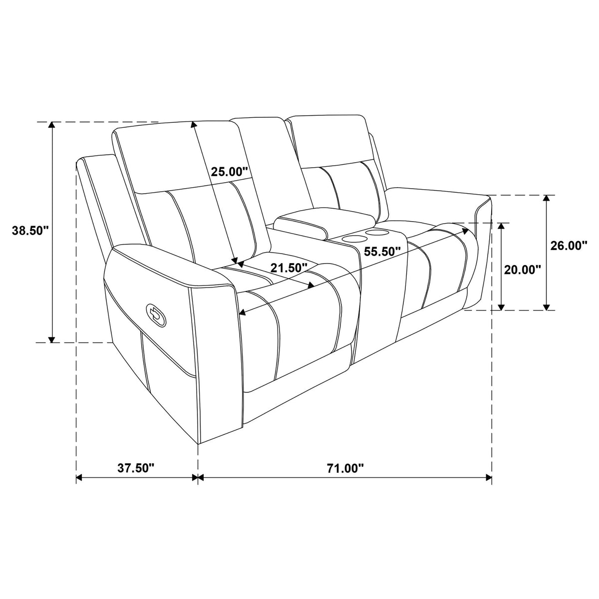 Slater - Reclining Loveseat With Manual Levers