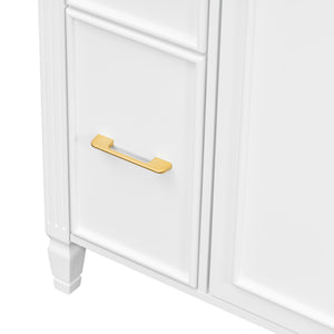 Freestanding Bathroom Vanity With Sink, Soft Close Door, Tip Out Drawer