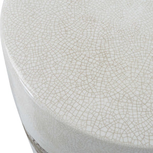 Comanche - White Ceramic Garden Stool