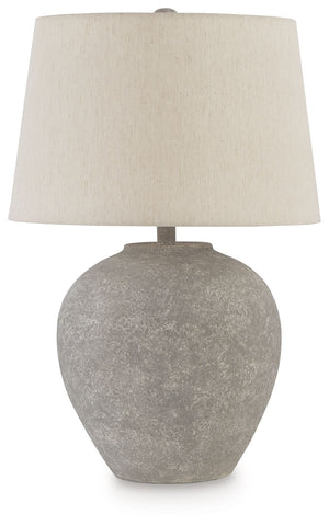 Dreward - Paper Table Lamp - Distressed Gray - R&R Furniture Gallery (Fountain Valley, CA)