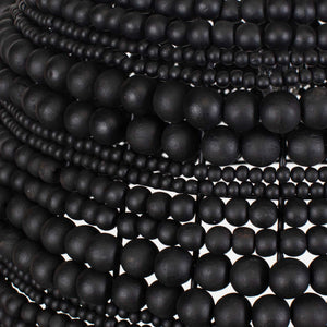 Persephone - Bead 1 Light Pendant - Black