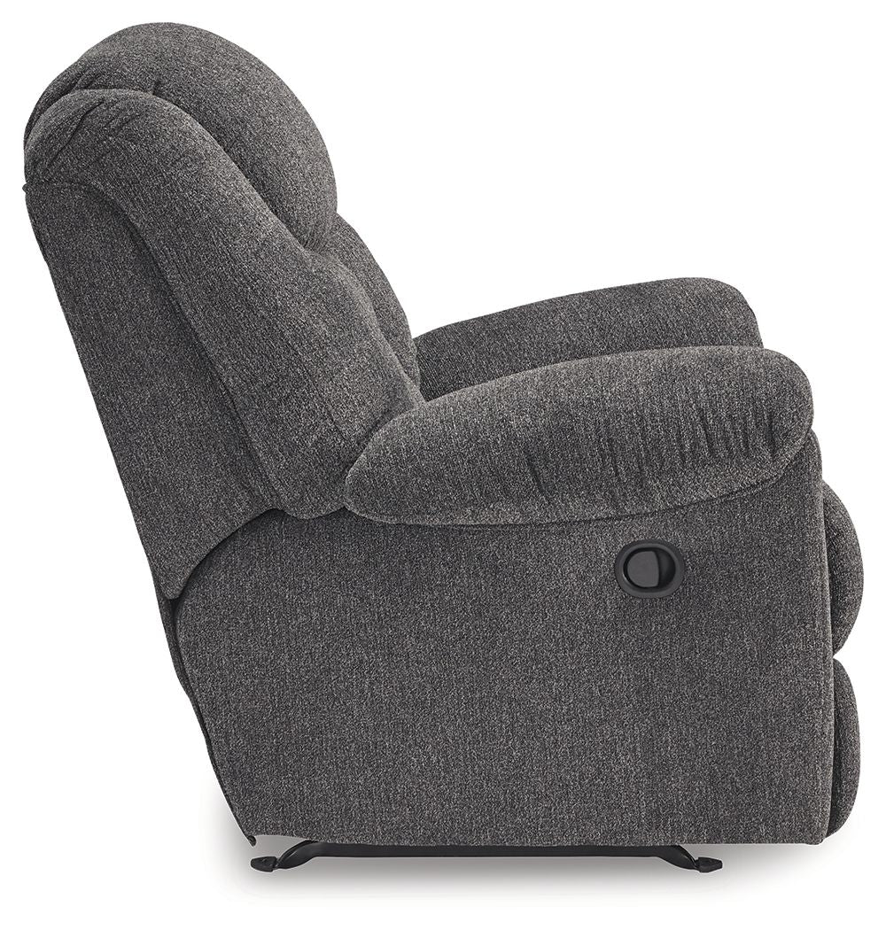 Foreside - Rocker Recliner - Charcoal - R&R Furniture Gallery (Fountain Valley, CA)