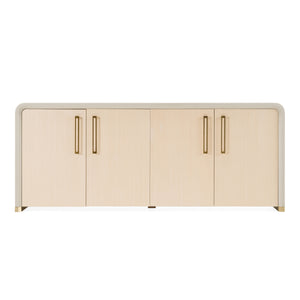 Florence - Modern Beige Leatherette + Gold Buffet