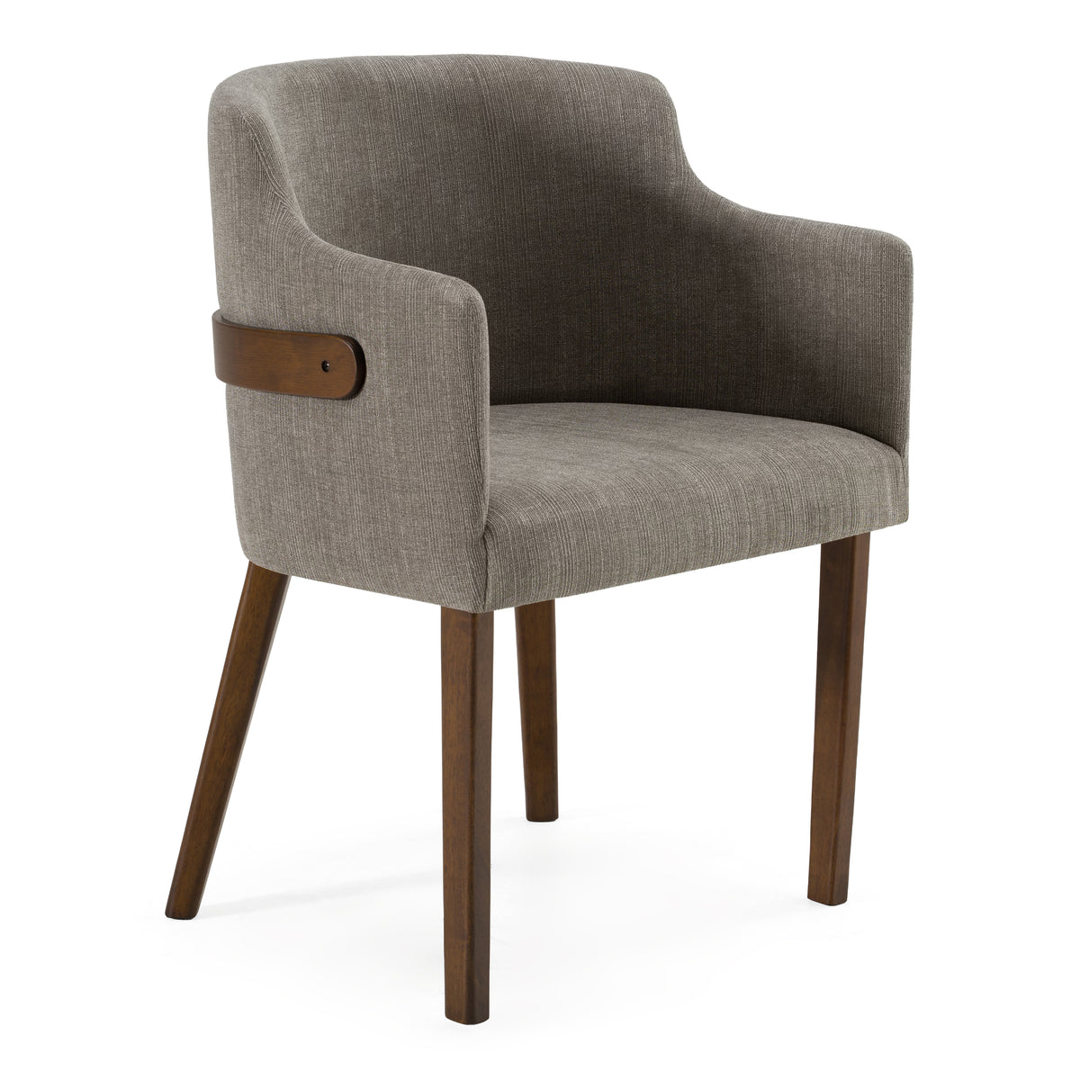 Jordan Modern Grey & Walnut Dining Chair (Set of 2) — view 3