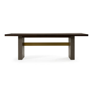 June - Modern Dark Grey & Walnut Dining Table — view 3