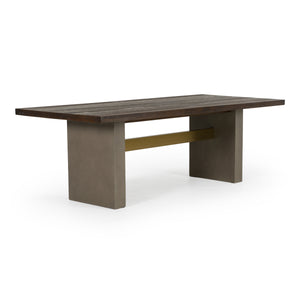 June - Modern Dark Grey & Walnut Dining Table — view 4