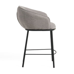Rumi - Modern Grey Counter Stool — view 2