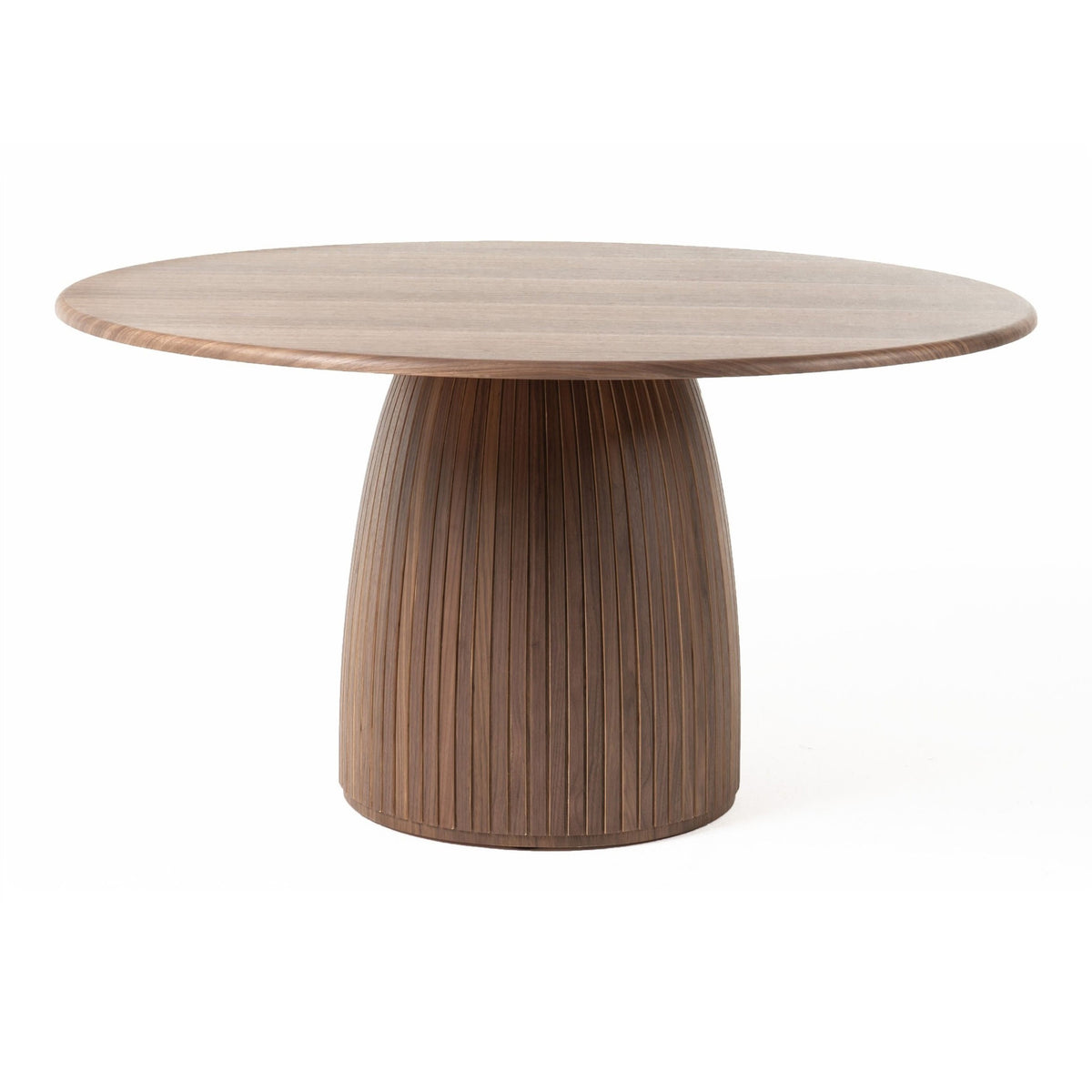 Sheridan - Mid-Century Modern Walnut + Grey Fabric Dining Set