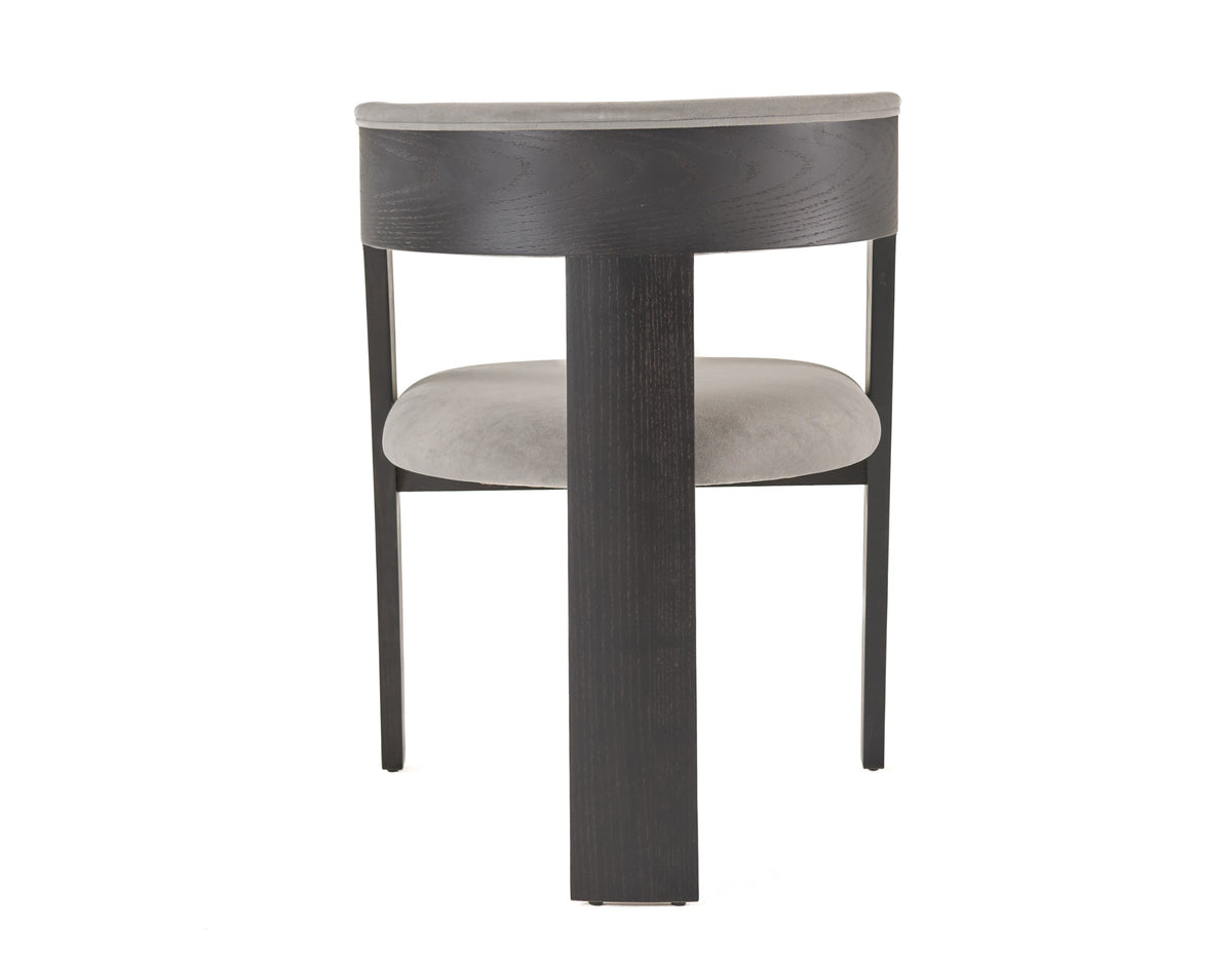 Washington - Modern Grey Fabric + Ebony Oak Dining Chair (Set of 2) — view 4