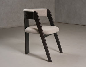 Washington - Modern Grey Fabric + Ebony Oak Dining Chair (Set of 2) — view 5