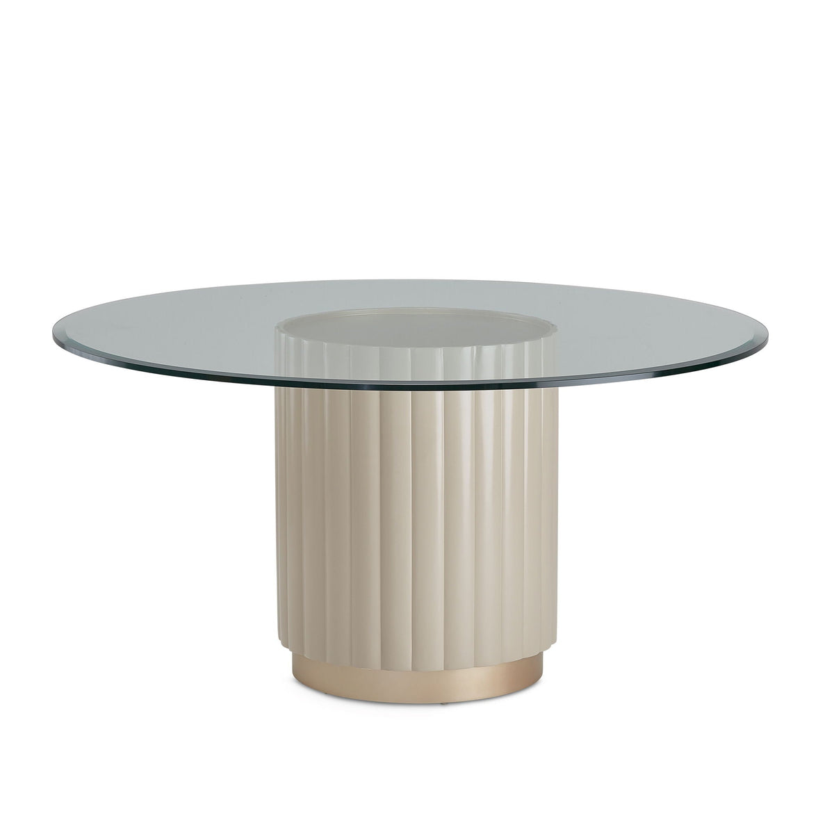 Malibu Crest - Round Dining Table - Chardonnay — real catalog photo from R&R Furniture Gallery