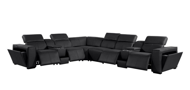 1224 - 8-Piece L-Shaped Sectional Sofa In With 4 Power Recliners & Power Headrests
