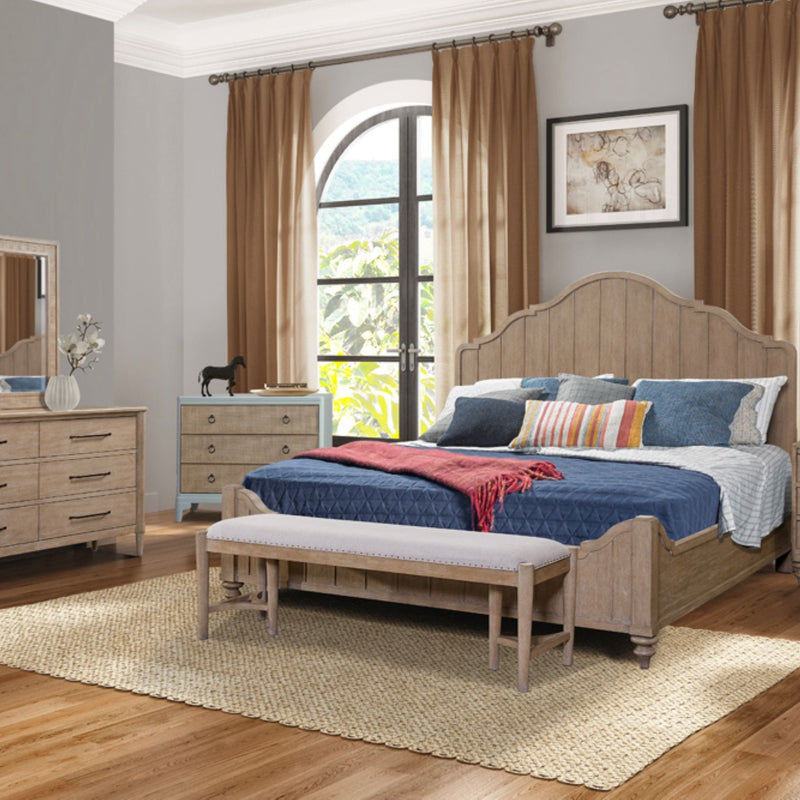 Elegant Design Panel Bed With Transitional Casual Design - R&R Furniture Gallery (Fountain Valley, CA)