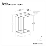 Gallagher - C-Side Table - Walnut Brown - R&R Furniture Gallery (Fountain Valley, CA)