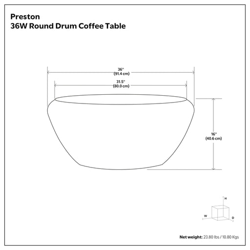 Preston - Coffee Table - Antique Gold - R&R Furniture Gallery (Fountain Valley, CA)