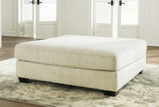Rawcliffe - Oversized Accent Ottoman - Parchment - R&R Furniture Gallery (Fountain Valley, CA)