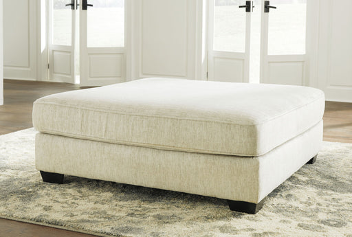 Rawcliffe - Oversized Accent Ottoman - Parchment - R&R Furniture Gallery (Fountain Valley, CA)
