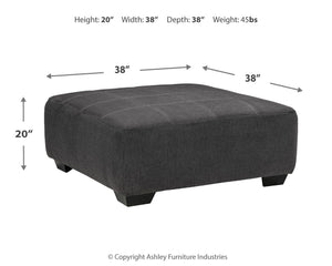 Ambee - Oversized Accent Ottoman - Slate - R&R Furniture Gallery (Fountain Valley, CA)