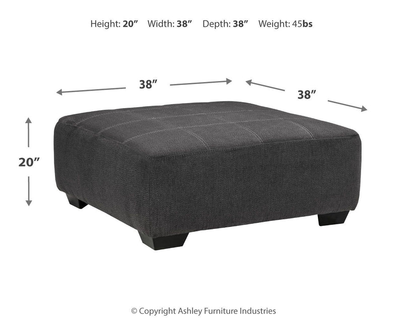 Ambee - Oversized Accent Ottoman - Slate - R&R Furniture Gallery (Fountain Valley, CA)