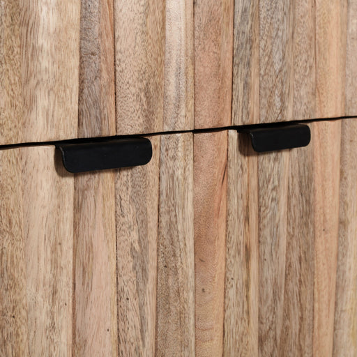 Stylish Style 2 Drawer 2 Door Cabinet, Mango Wood - Natural - R&R Furniture Gallery (Fountain Valley, CA)