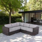 Luxurious Wicker Patio Sectional With Weather Resistant Sunbrella Cushions - R&R Furniture Gallery (Fountain Valley, CA)