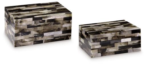 Ellford - Box Set (Set of 2) - Black / Brown / Cream - R&R Furniture Gallery (Fountain Valley, CA)