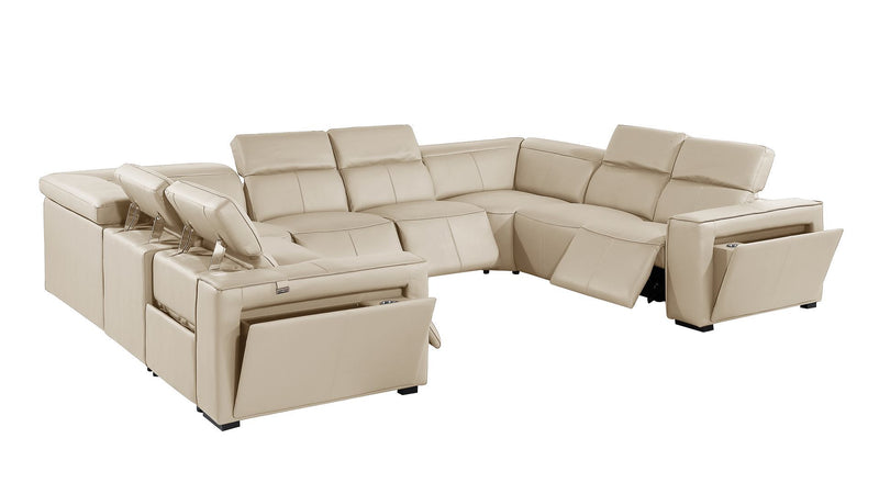 1224 - 8-Piece U-Shaped Sectional Sofa In With 4 Power Recliners & Power Headrests