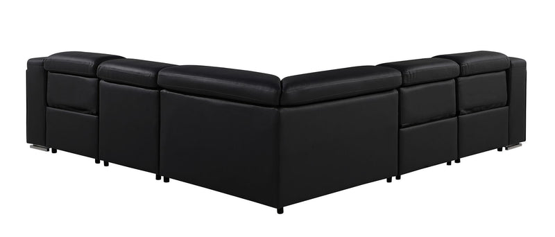 1116 - 5-Piece L-Shaped Sectional Sofa In With 3 Power Recliners & Power Headrests