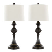 Set of two Lumi Source Montgomery contemporary table lamps with sleek modern design, ideal for living room or bedroom decor.