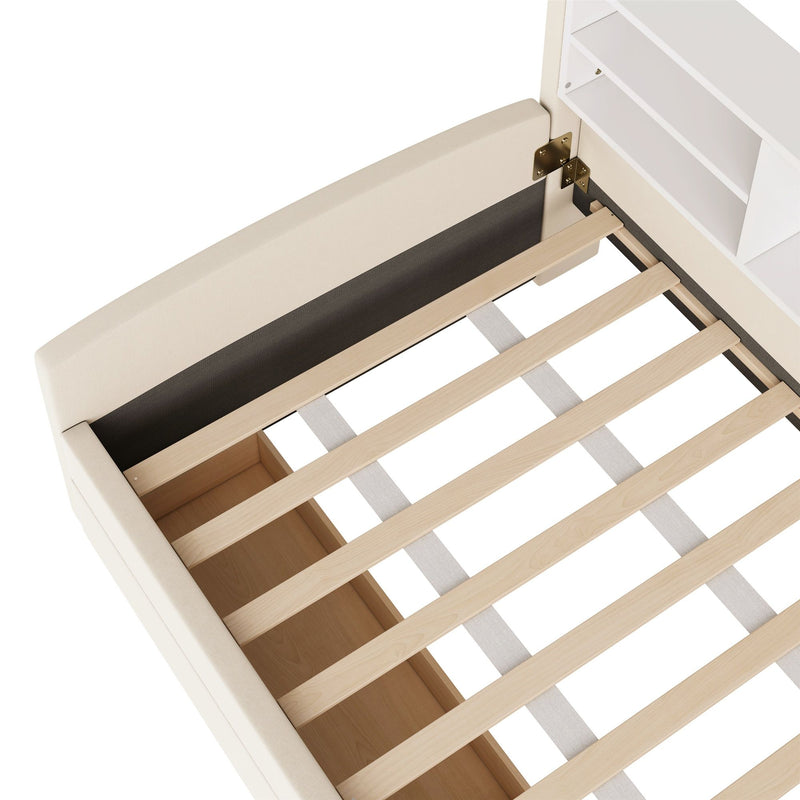 Luxurious Upholstered Platform Bed With Storage Drawers - R&R Furniture Gallery (Fountain Valley, CA)